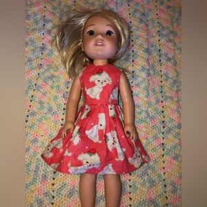 SOLD! American Girl Wellie Wisher doll puppy dress handmade